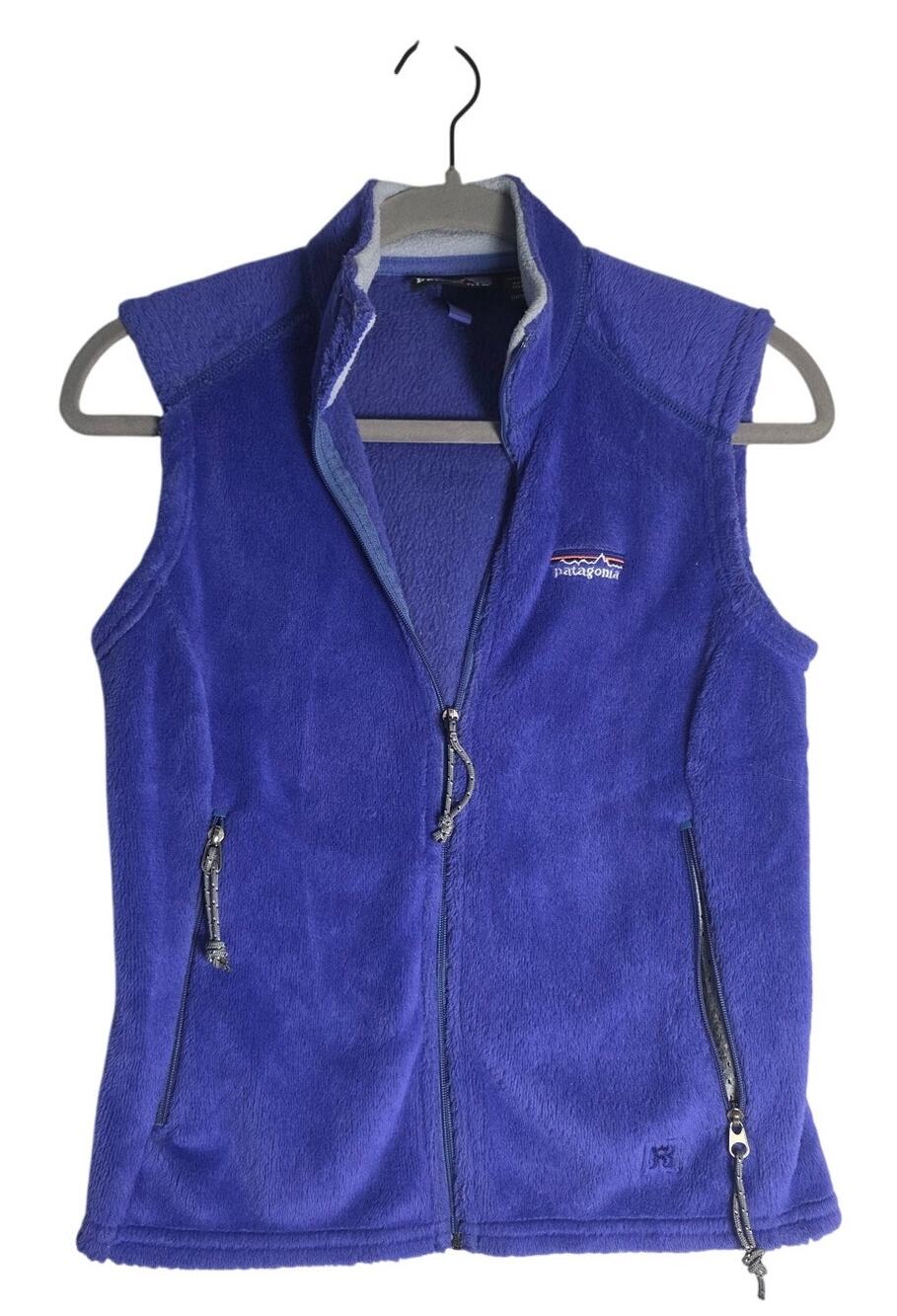 Women's Small Vintage Patagonia Regulator Fleece Vest Blue 90's Outdoor Utility